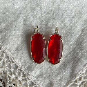 Kendra Scott Faceted Elle Earrings in Gold and Cherry Illusion MOP